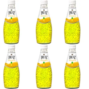 نوشیدنی تخم ریحان با طعم آناناس بلک ولف - 320 میلی لیتر بسته 6 عددی 