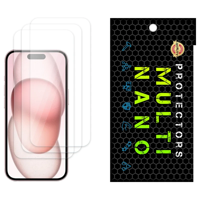 محافظ صفحه نمایش مولتی نانو مدل X-S3N مناسب برای گوشی موبایل اپل iPhone 15 بسته سه عددی