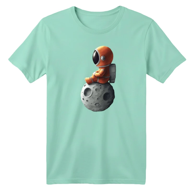 تی شرت اورسایز بچگانه مدل فضانورد و ماه