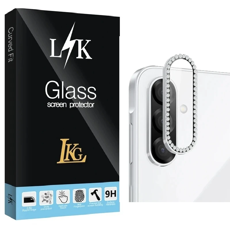 محافظ لنز دوربین ال کا جی مدل نگین دار مناسب برای گوشی موبایل سامسونگ GALAXY A36