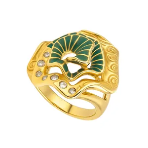 انگشتر زنانه مدل گل نگینی مجلسی 