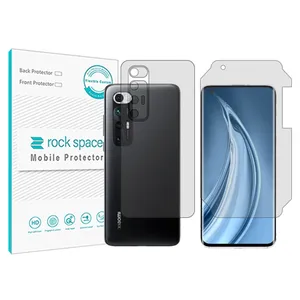 Rockspace transparent screen protector HyGEL model suitable for Xiaomi Mi 10S mobile phone along with back protector