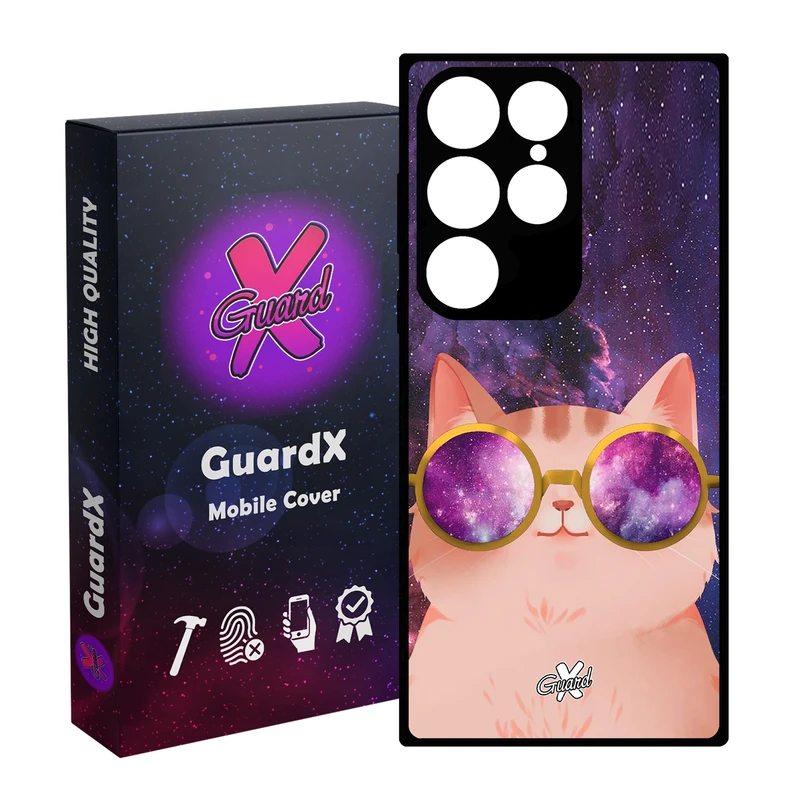 کاور گارد ایکس طرح Cat مدل Glass10078 مناسب برای گوشی موبایل سامسونگ Galaxy S24 Ultra