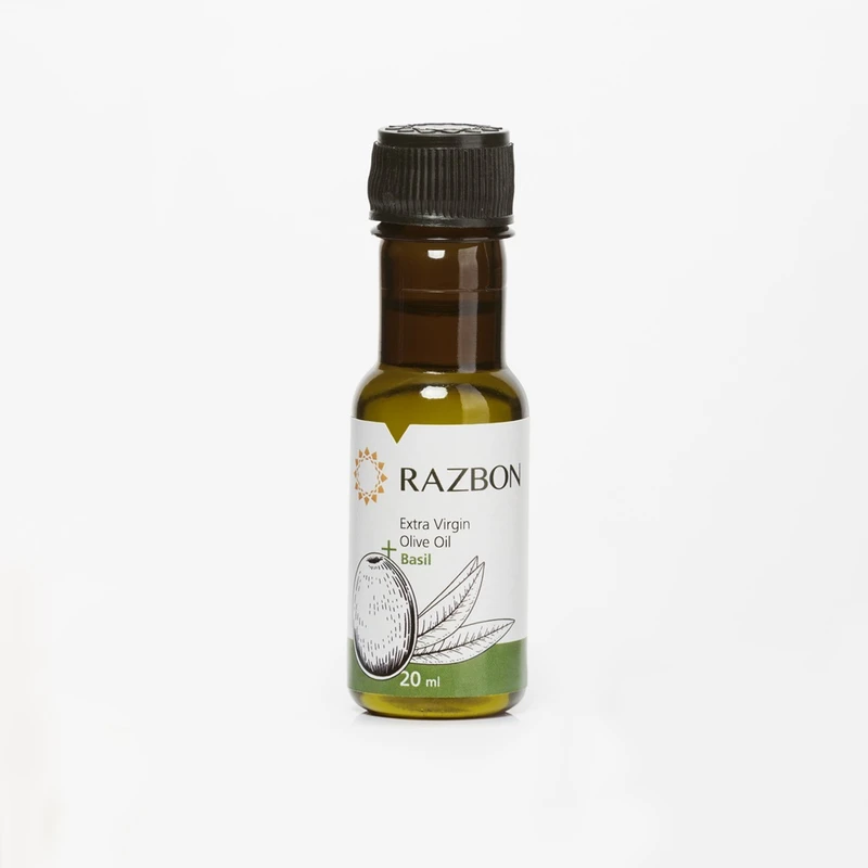 روغن زیتون با بو فرابکر تک نفره با طعم ریحان رزبن - 20 میلی لیتر