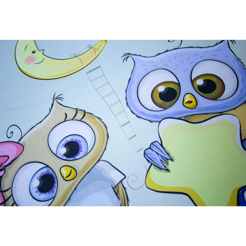 فرش ماشینی آذردکور مدل فرشینه طرح جغد