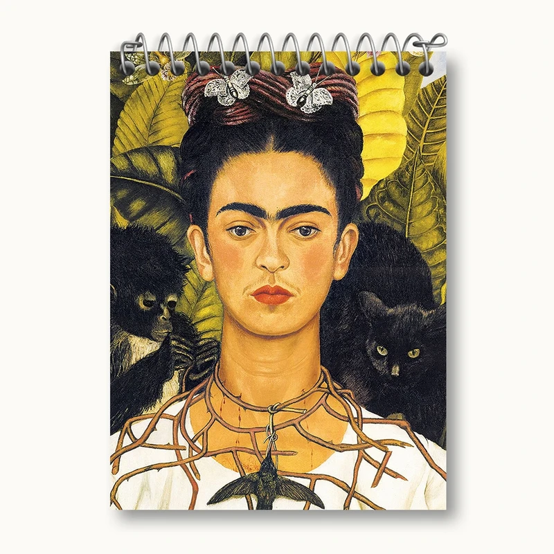 دفتر یادداشت 50 برگ خندالو مدل فریدا کالو Frida Kahlo کد 3720