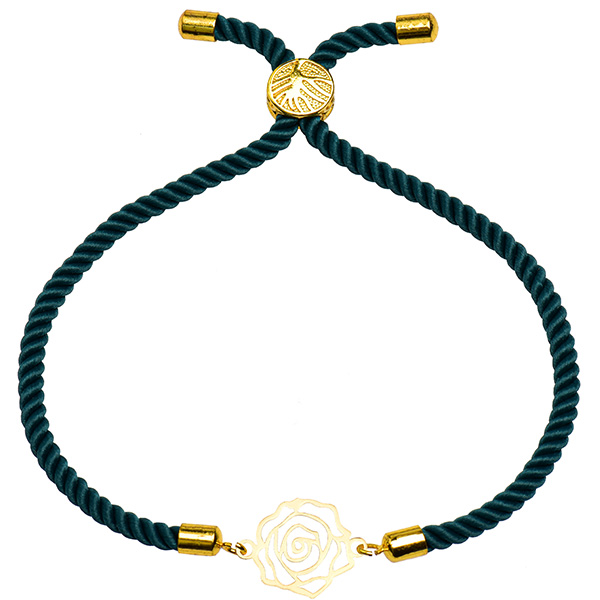 دستبند طلا 18 عیار دخترانه کرابو طرح گل رز مدل Krd1484