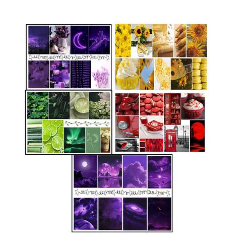 کاغذ رنگی مدل اسکرپ بوک رنگین کمان طرح تم ساز بولت ژورنال مجموعه 5 عددی