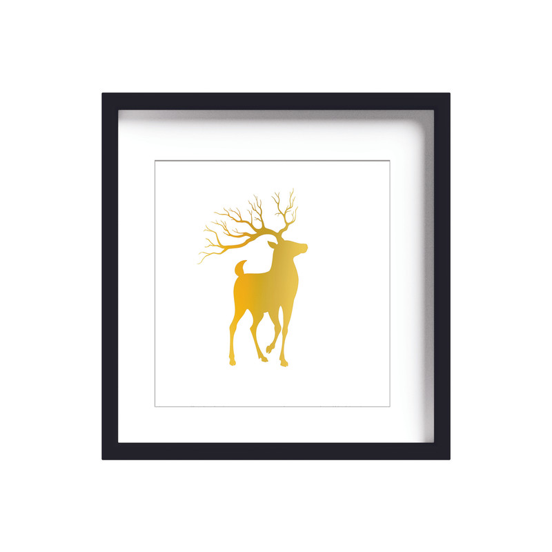 تابلو طلاکوب زرکات طرح گوزن مدل deer