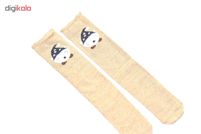 جوراب بچه گانه ساق بلند مدل D105Beige جوراب بچه گانه ساق بلند مدل D105Beige