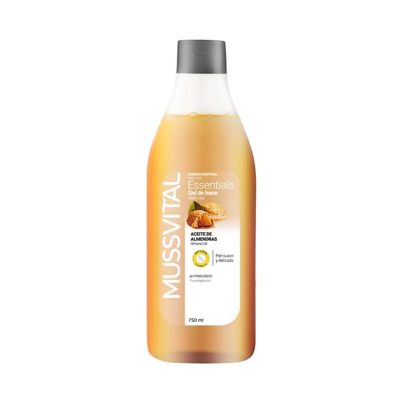 ژل شست و شوی بدن موسویتال مدل almond oil bath gel an حجم 750 میلی لیتر
