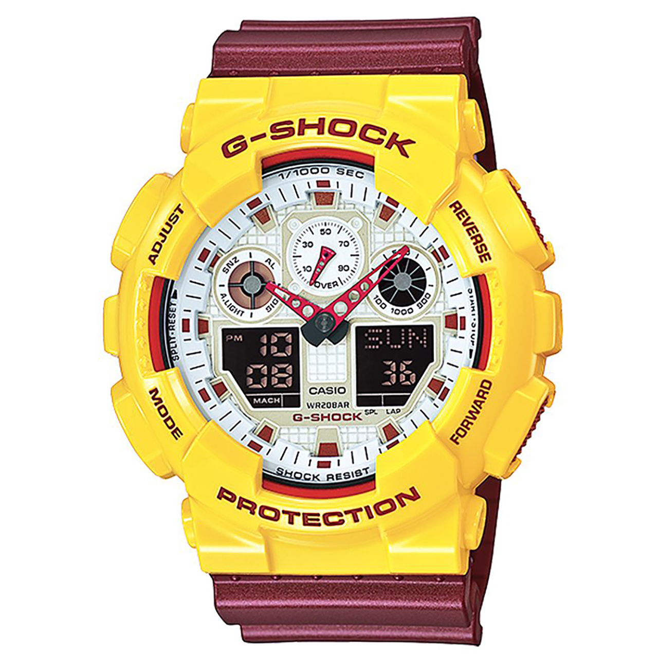 ساعت مچی عقربه ای کاسیو جی شاک مدل GA-100CS-9ADR