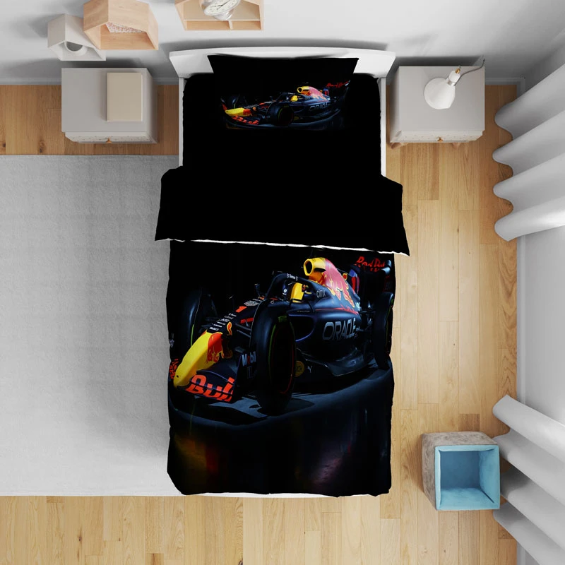 سرویس روتختی مدل ماشین مسابقه T5615 تک نفره 5 تکه