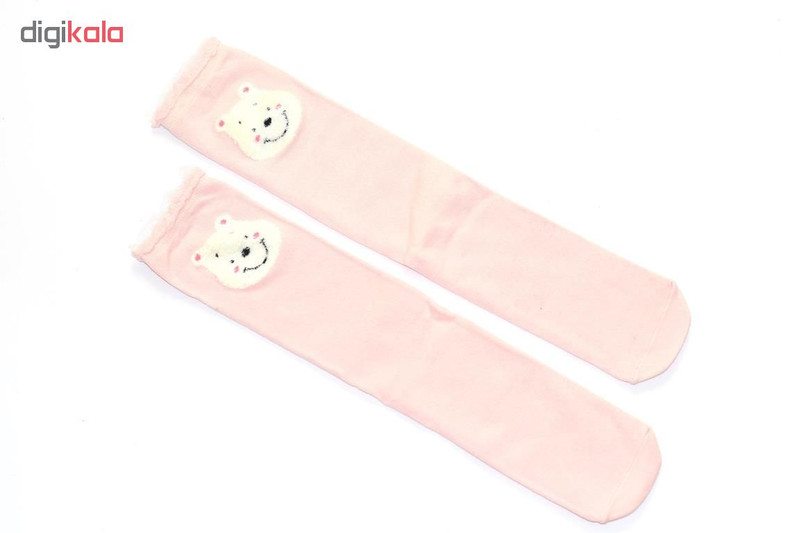 جوراب بچه گانه ساق بلند مدل D105PinkBear