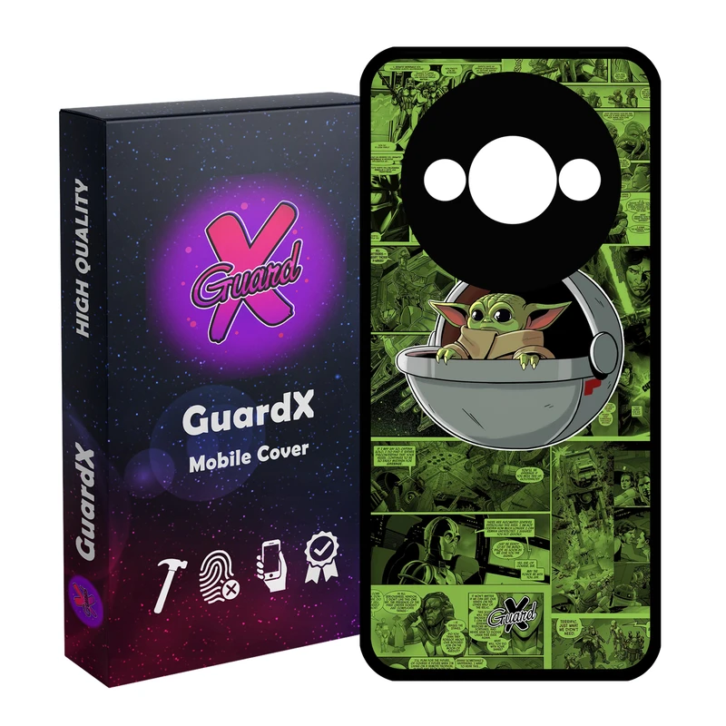 کاور گارد ایکس طرح Baby Yoda مدل Glass10477 مناسب برای گوشی موبایل شیائومی Redmi A3 4G/ A3X 4G/ Poco C61