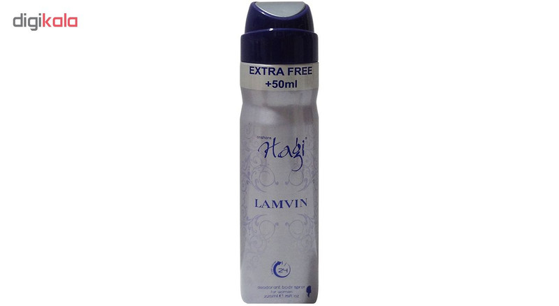 اسپری خوش بو کننده بدن و ضدتعریق زنانه هاگی مدل LANVIN حجم 275 میلی لیتر اسپری خوش بو کننده بدن و ضدتعریق زنانه هاگی مدل LANVIN حجم 275 میلی لیتر