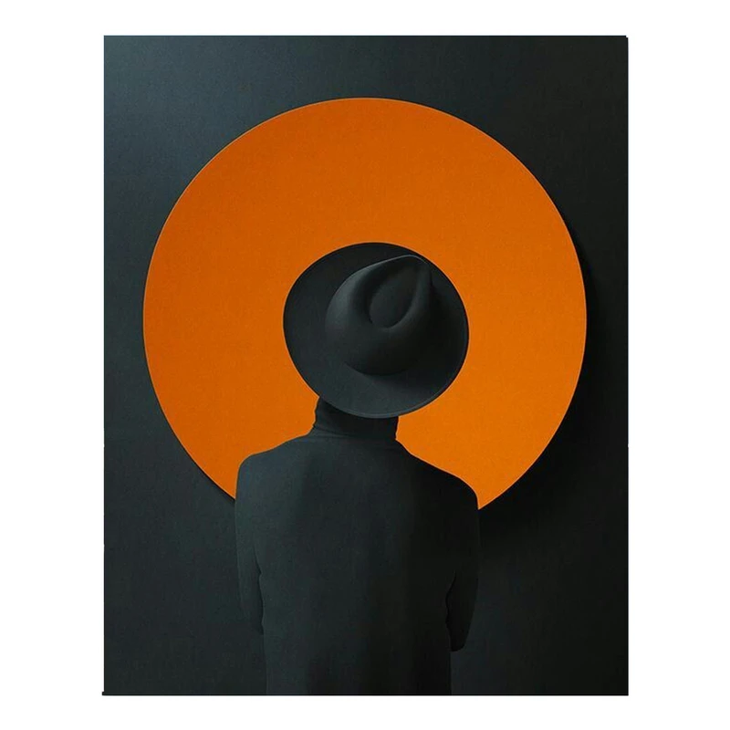 تابلو شاسی مدل مرد کلاه دار