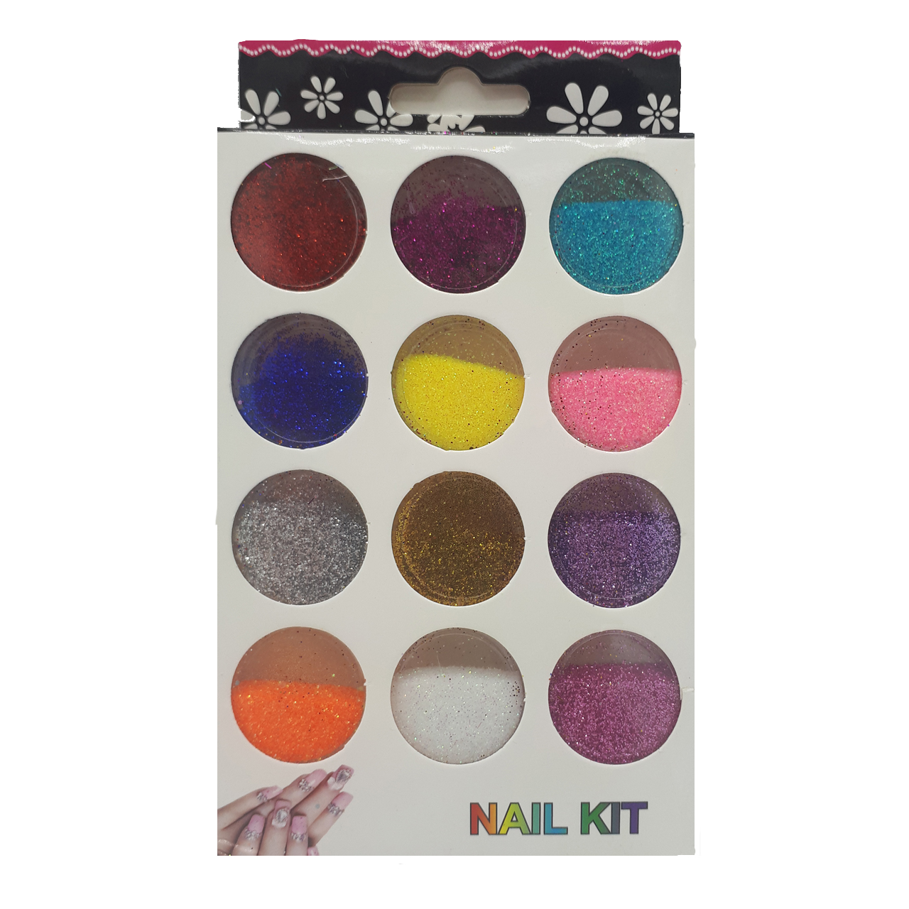 پک تزئین ناخن مدل Nail Kit-2 مجموعه 12 عددی