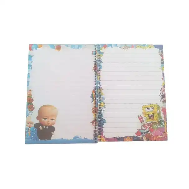 دفتر 50 برگ مشق مدل مرد عنکبوتی طرح حاشیه دار به همراه مداد