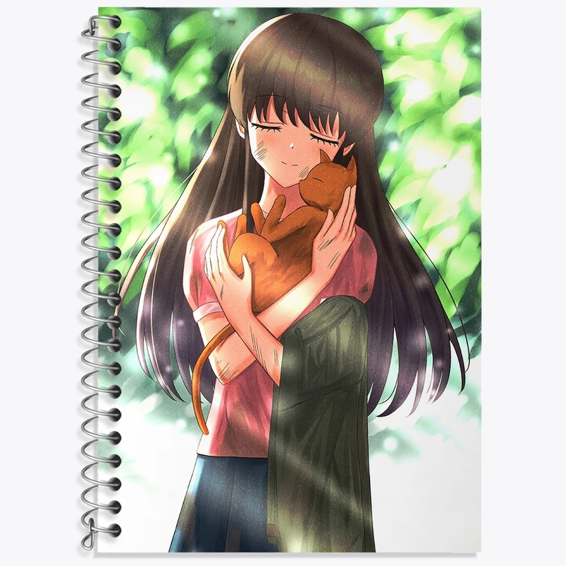 دفتر زبان 50 برگ خندالو مدل دو خط طرح هوندا و کیو انیمه سبد میوه کد 33986