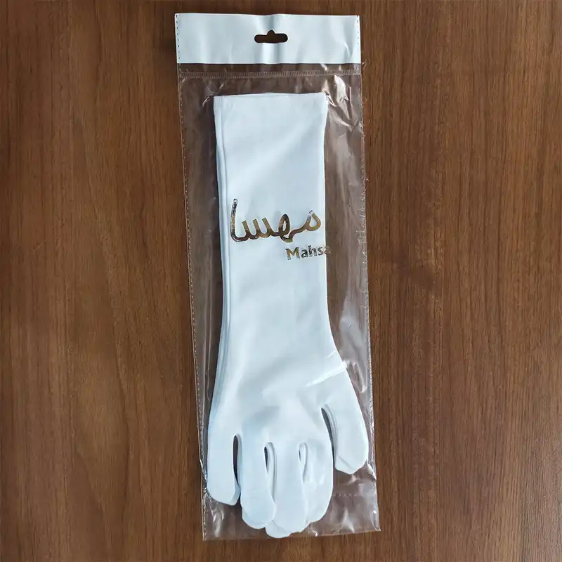 دستکش زنانه مهسا مدل نخی کد 174 رنگ سفید بسته 2 عددی