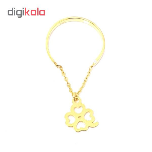 انگشتر طلا 18 عیار بهگلد طرح شبدر