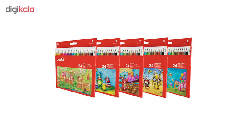 مداد رنگی 24 رنگ اونر مدل 141624 Dragons