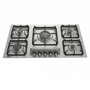 اجاق گاز صفحه‌ای پنج شعله مدل استیل لوفرا