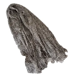 شال زنانه مدل حریر شنی پلنگی دوردالبر