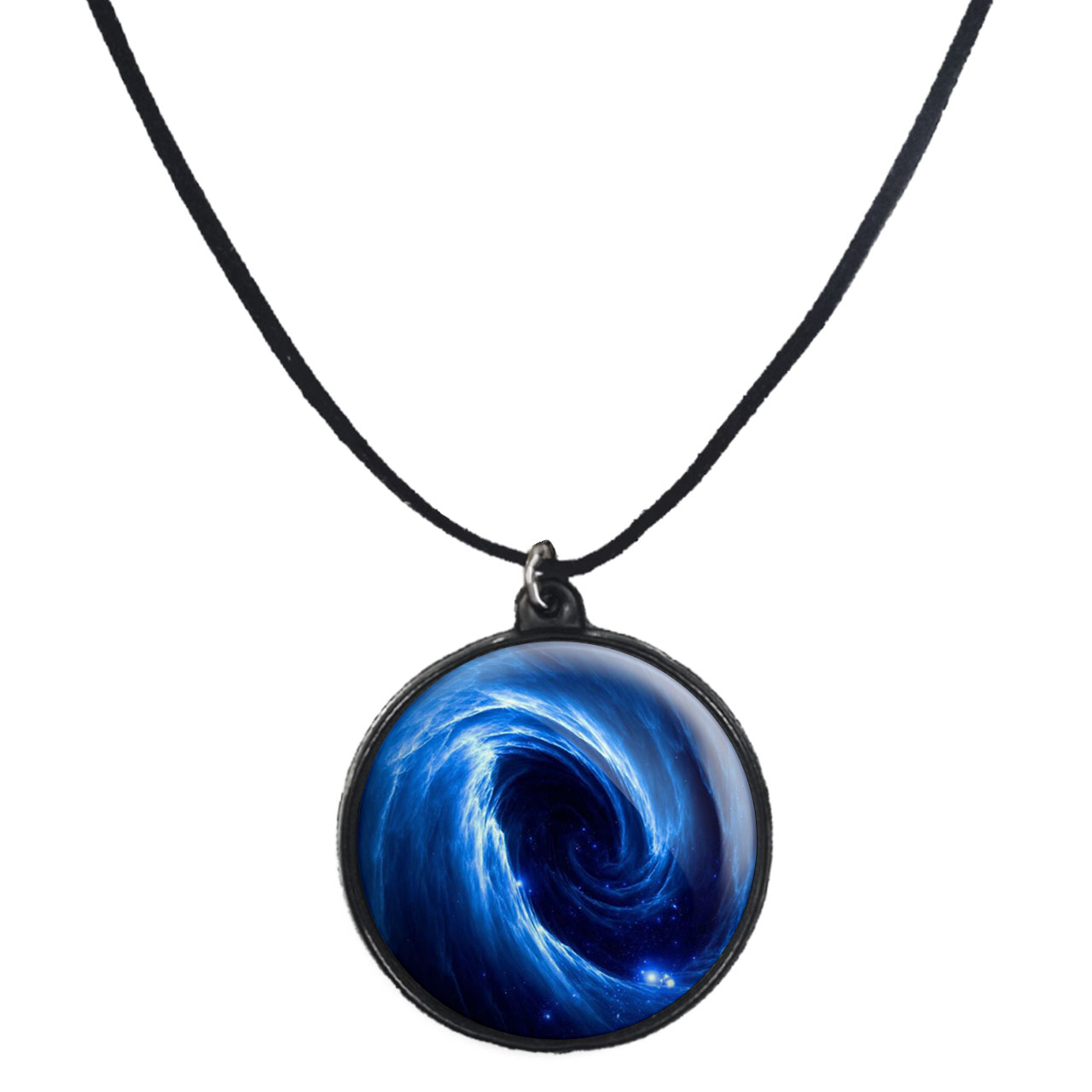 گردنبند پرمانه طرح سیاه چاله ها کد pmb.25908 مدل دو طرفه