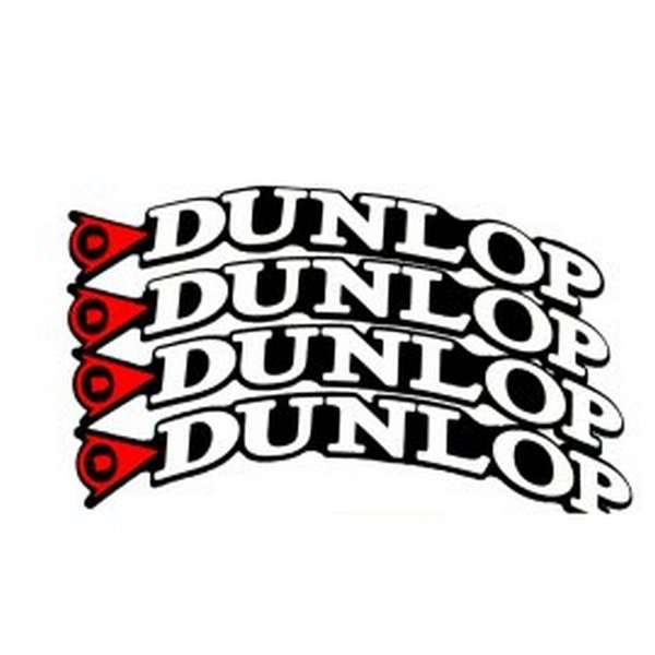 برچسب لاستیک خودرو کد 87 دانلوپ بسته 4عددی