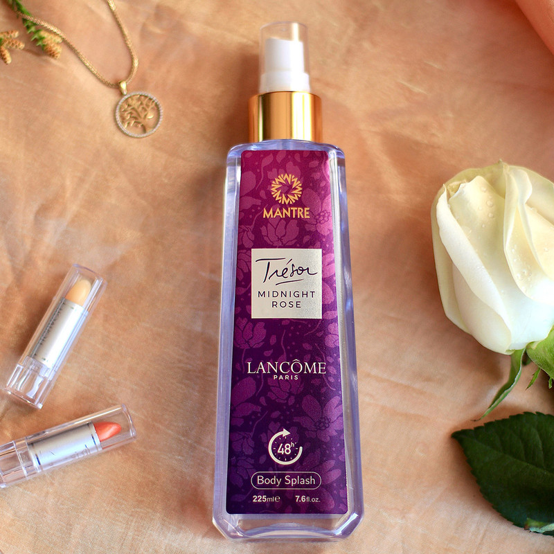 بادی اسپلش زنانه مانتره مدل لانکوم midnight rose حجم 225 میلی لیتر