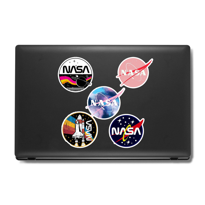 استیکر لپ تاپ و موبایل گوفی طرح لوگوهای فانتزی ناسا مجموعه 5 عددی