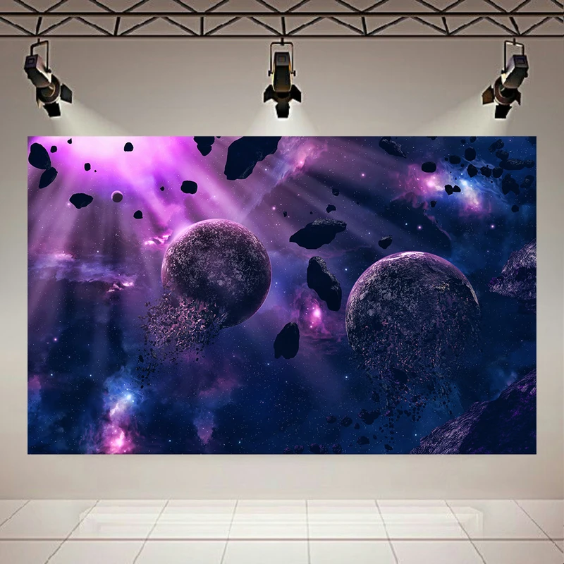 پوستر طرح کهکشان و ستارگان مدل فروپاشی سیارات کد AR18120