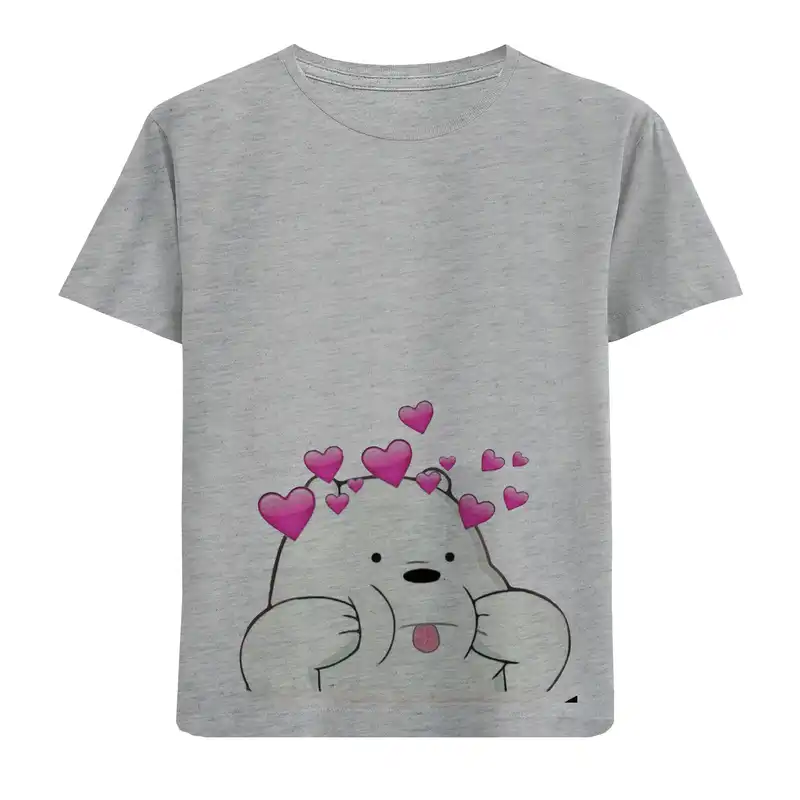 تی شرت آستین کوتاه بچگانه مدل بچه خرس D325