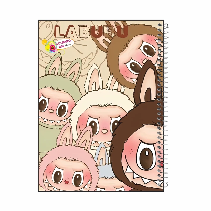 دفتر مشق 200 برگ گلبرگ مدل لبوبو کد 5119