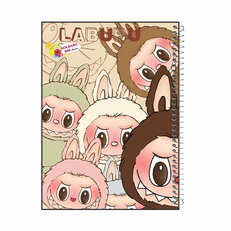 دفتر مشق 200 برگ گلبرگ مدل لبوبو کد 5119
