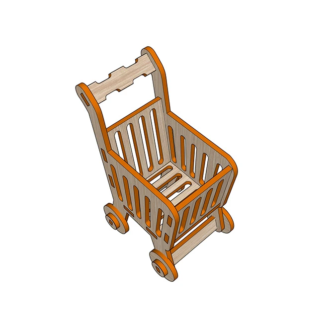 دکوری مدل چرخ خرید فروشگاهی مینیاتوری کد CA007