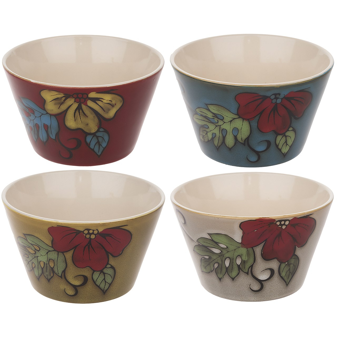 کاسه سوپ خوری بست گیفت مدل Flower And Leaf ست 4 عددی