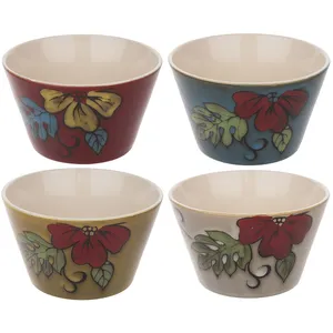 کاسه سوپ‌ خوری بست گیفت مدل Flower And Leaf ست 4 عددی