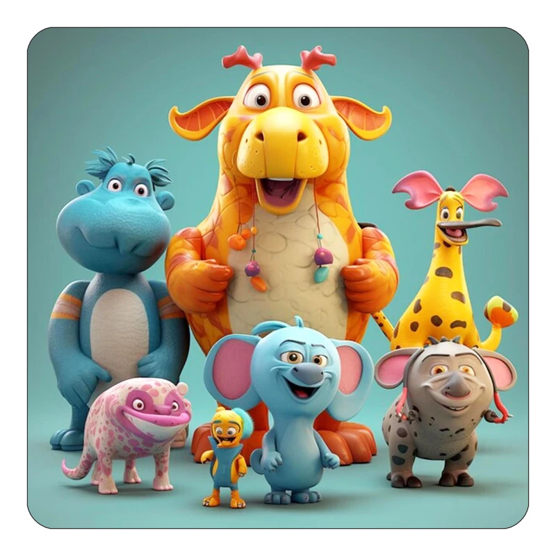 مگنت کاکتی طرح حیوانات کارتونی مدل mp28471