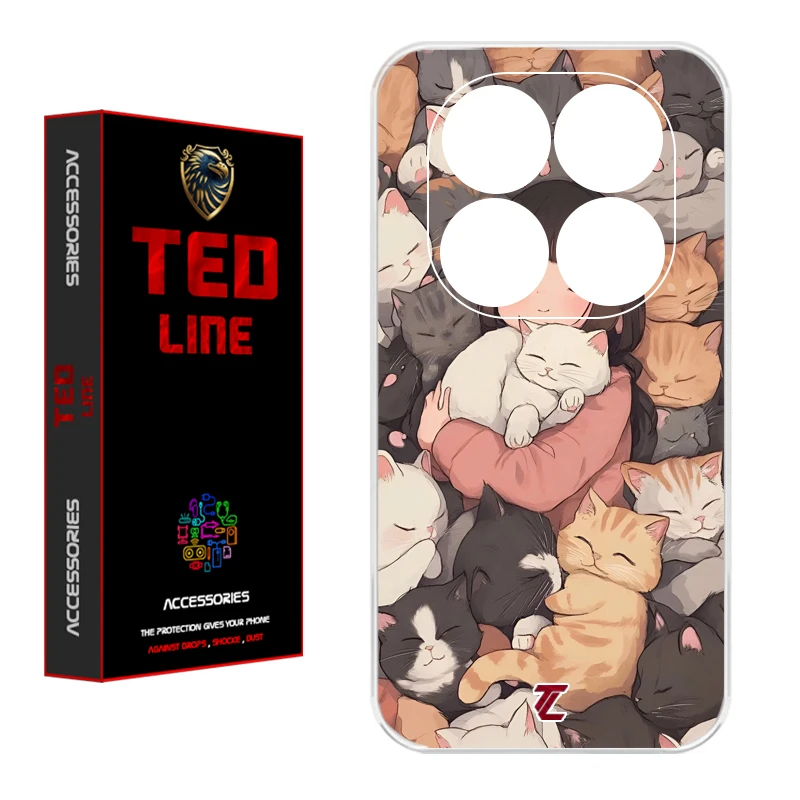 کاور تدلاین طرح گربه کد 1171 مناسب برای گوشی موبایل شیائومی Poco X7 / Redmi Note 14 Pro 4G