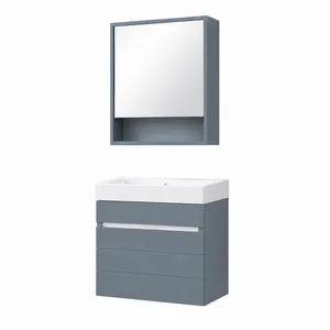ست کابینت و روشویی دیواری مدل اندره شیر بغل به همراه آینه 