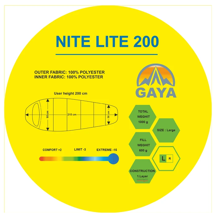عکس شماره 4 : کیسه خواب یک نفره قایا مدل nite lite 200.506100​