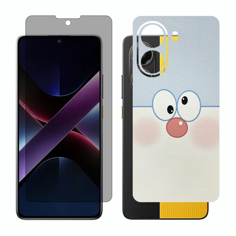 محافظ صفحه نمایش حریم شخصی گلس مدل Together مناسب برای گوشی موبایل شیائومی Poco X7 Pro به همراه برچسب پوششی پشت گوشی