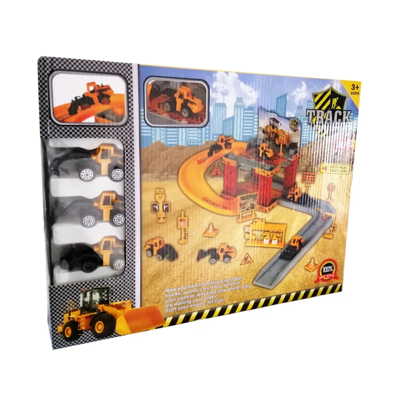 ست ماشین بازی 26 تکه مدل پارکینگ راهسازی کد HT01B