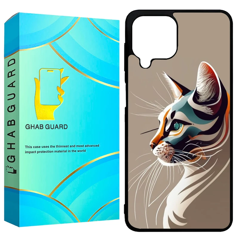 کاور قاب گارد طرح گربه مدل GCHPA224 مناسب برای گوشی موبایل سامسونگ Galaxy A22 4G / M22 4G / M32 4G