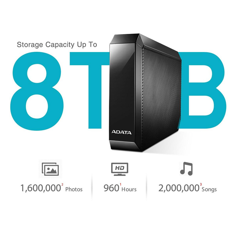 هارد اکسترنال ای دیتا مدل HM800  ظرفیت چهار ترابایت دارای رابط USB Type-A 3.2
