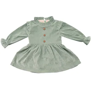 پیراهن دخترانه دلنار گالری مدل مخمل کبریتی پرنسسی