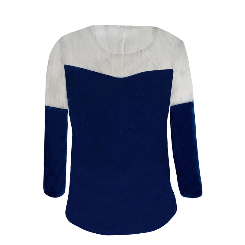 بلوز آستین بلند یقه گرد زنانه مدل مخمل 05